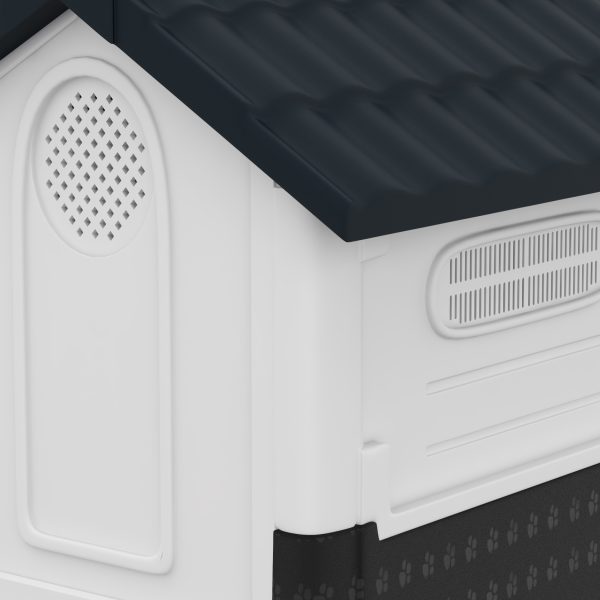 PawHut Dog Kennel for Outside, for XS Dogs, 64.5 x 57 x 66cm, Grey - Image 8
