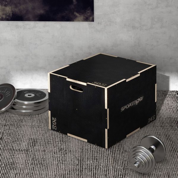 SPORTNOW 51/61/76cm Plyometric Jump Box, Wooden Plyo Box for Home Gym - Image 7