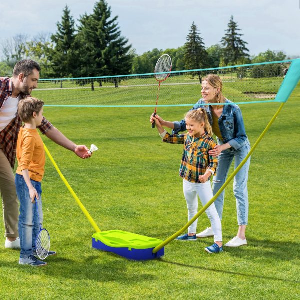 SPORTNOW Portable Badminton Net Set with Volleyball Net, Rackets, Shuttlecocks - Image 2