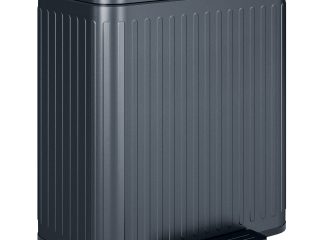 HOMCOM 2 x 20L Double Rubbish Bin, Pedal Bin with Soft-Close Lid, Black