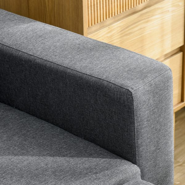 HOMCOM Corner Sofa Bed with Storage, 3 Seater Pull Out Sofa Bed, Dark Grey - Image 8