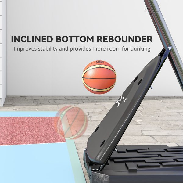 SPORTNOW Adjustable Basketball Hoop with Weighted Base, 2.4-2.9m, Red - Image 7