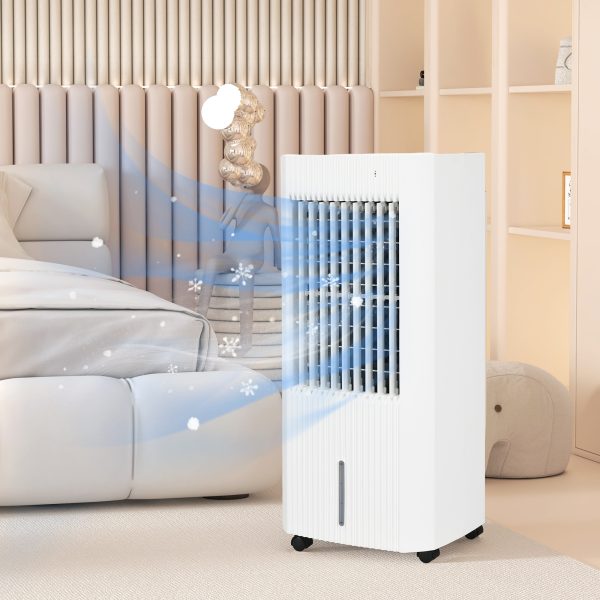 HOMCOM 3-In-1 Air Cooler for Home Office, with Oscillation, Ice Packs, Wheels - Image 3