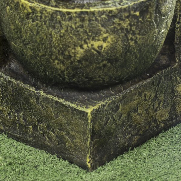 Outsunny Garden Water Feature with Adjustable Flow, 4-Tier Stone Look Bowls - Image 8