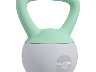 SPORTNOW 4KG Kettlebell with Soft Body and Non-Slip Handle, Grey and Green