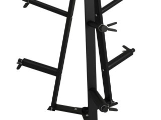 SPORTNOW Weight Plate Storage Rack with 6 Fasten Clamps, Max Load 300kg