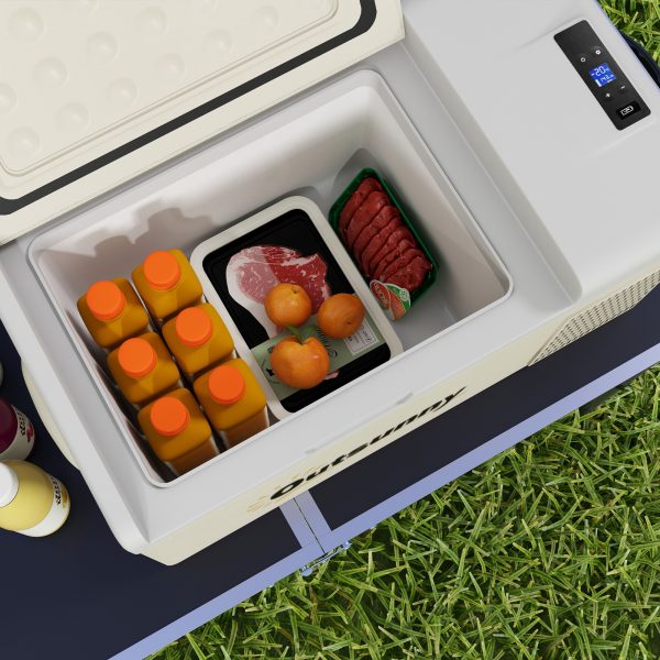 Outsunny 16L Car Refrigerator Fridge Freezer, 12/24V DC and 100-240V AC, Khaki - Image 8