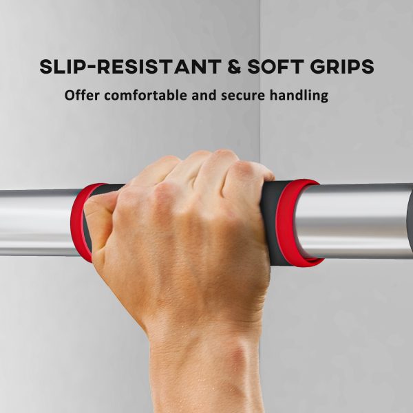 SPORTNOW No Screws Doorway Pull Up Bar, 75-92cm Length Adjustable - Image 7