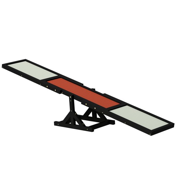PawHut Wooden Pet Seesaw for Big Dogs with Anti-Slip Surface, Black