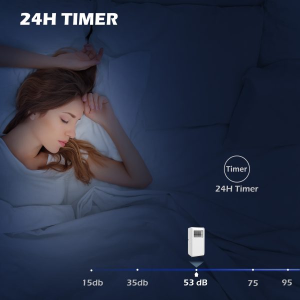 HOMCOM 7,000 BTU Portable Air Conditioner with 15mÂ², Dehumidifier, Timer - Image 5