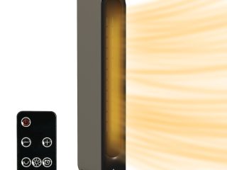 HOMCOM 2200W Ceramic Heater for Home with Remote Control, 12H Timer, Silver