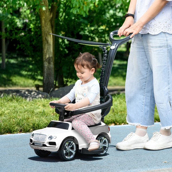 AIYAPLAY Bentley Bentayga Licensed Baby Push Car w/ Under Seat Storage - White - Image 2