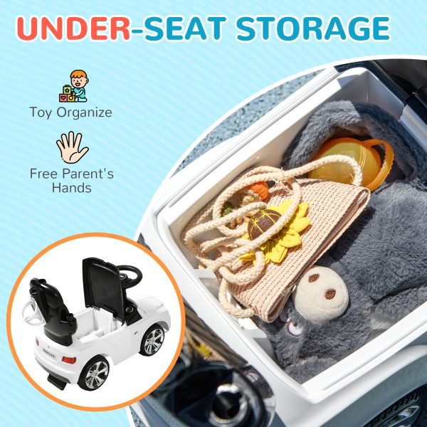 AIYAPLAY Bentley Bentayga Licensed Baby Push Car w/ Under Seat Storage - White - Image 7
