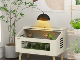 PawHut Reptile Terrarium, 111L Snake Vivarium with Tempered Glass Windows