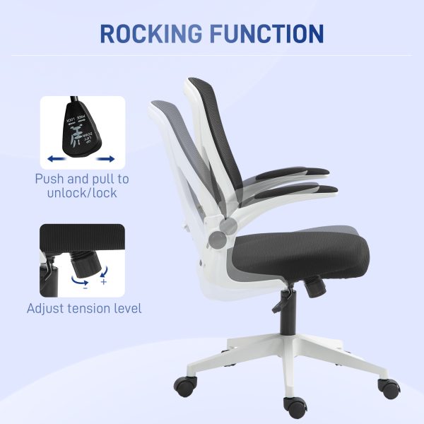 Vinsetto Mesh Office Chair Computer Chair with Swivel Wheels for Home Office - Image 5