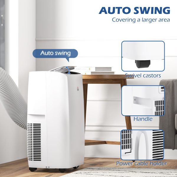 HOMCOM 14,000 BTU Portable Air Conditioner with 40mÂ², Sleep Mode, Dehumidifier - Image 8