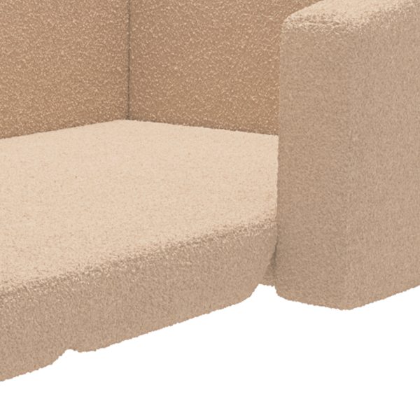 AIYAPLAY 2 in 1 Kids Chair Recliner with Washable Cushion, Cover, Khaki - Image 8