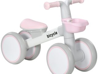 AIYAPLAY Kids Balance Bike for 1-3 Years Old with Adjustable Seat, Pink