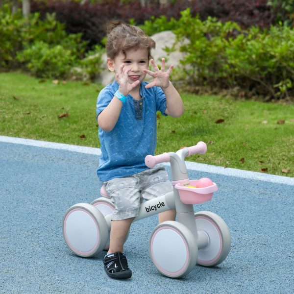 AIYAPLAY Kids Balance Bike for 1-3 Years Old with Adjustable Seat, Pink - Image 2