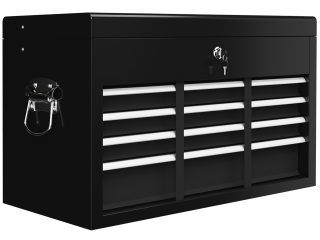 HOMCOM Lockable Metal Tool Chest w/ 6 Drawer, Ball Bearing Runners, Black