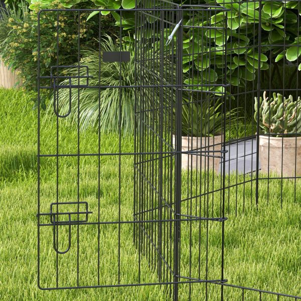 PawHut 8 Panel DIY Dog Pen with Door for Indoor/Outdoor Use, 76cm High - Image 7