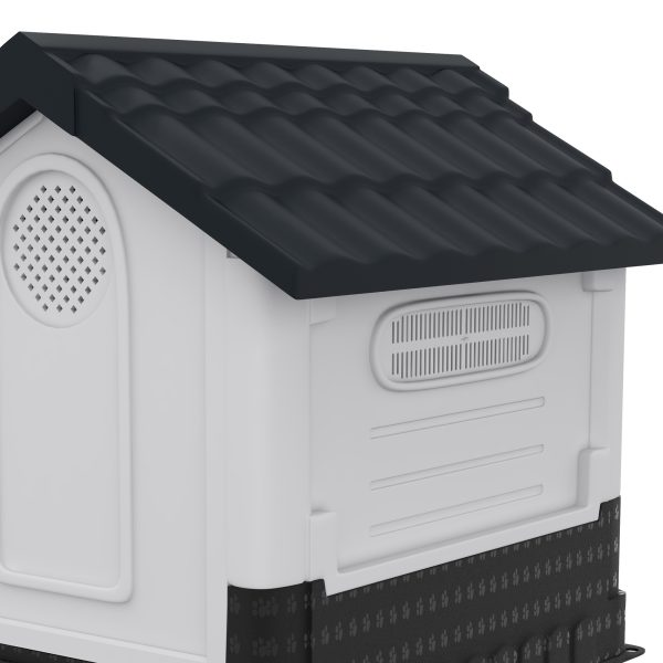 PawHut Dog Kennel for Outside, for M and L Dogs, 101 x 88 x 99cm, Grey - Image 8
