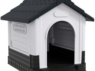 PawHut Dog Kennel for Outside, for M and L Dogs, 101 x 88 x 99cm, Grey