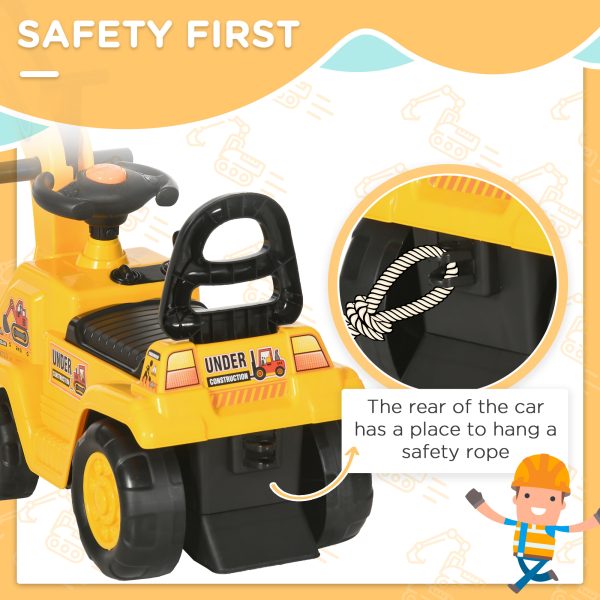 HOMCOM 2 in 1 Kids Ride On Tractor with Bucke, for 1.5-4 Years Old, NO POWER - Image 8