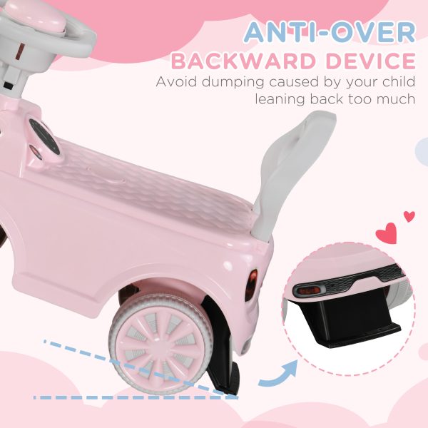 AIYAPLAY Ride On Car Foot To Floor Sliding Car w/ Air Horn - Pink - Image 3