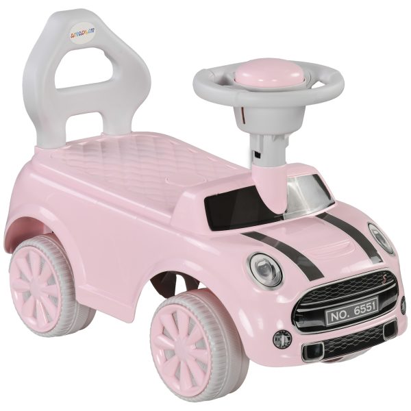 AIYAPLAY Ride On Car Foot To Floor Sliding Car w/ Air Horn - Pink