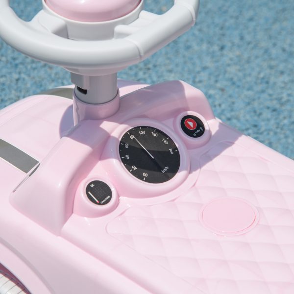 AIYAPLAY Ride On Car Foot To Floor Sliding Car w/ Air Horn - Pink - Image 8