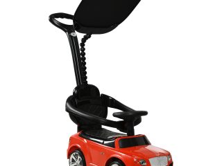 AIYAPLAY Bentley Bentayga Licensed Baby Push Car w/ Under Seat Storage - Red