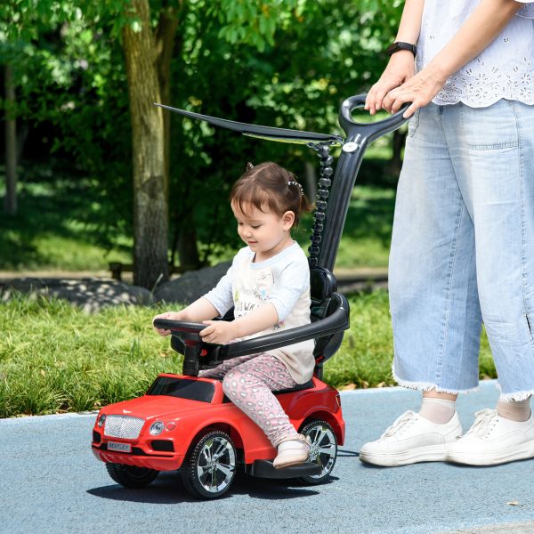 AIYAPLAY Bentley Bentayga Licensed Baby Push Car w/ Under Seat Storage - Red - Image 2