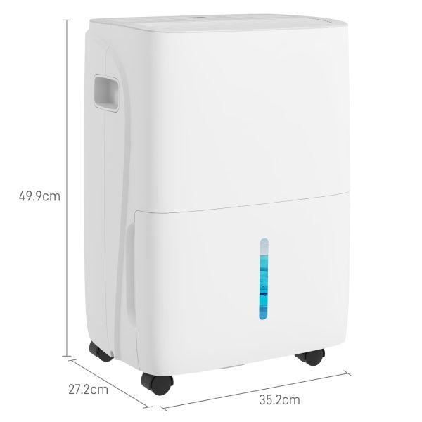HOMCOM 30L/Day Dehumidifier for Home, with Auto-Clean Filter, 24H Timer - Image 3