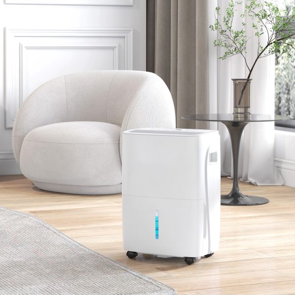 HOMCOM 30L/Day Dehumidifier for Home, with Auto-Clean Filter, 24H Timer - Image 2