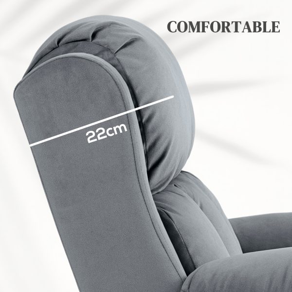 HOMCOM Lift Chair Riser and Recliner Chair with Vibration Massage, Heat, Grey - Image 7