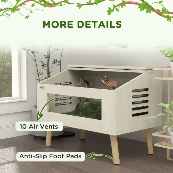 PawHut Reptile Terrarium, 111L Snake Vivarium with Tempered Glass Windows - Image 6