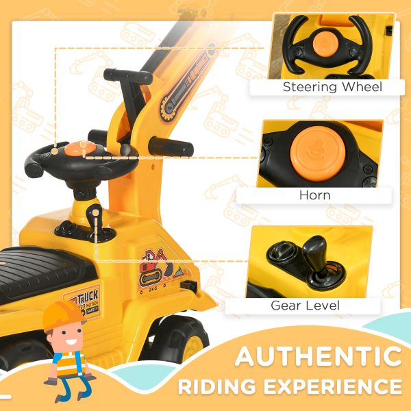 HOMCOM 2 in 1 Kids Ride On Tractor with Bucke, for 1.5-4 Years Old, NO POWER - Image 7