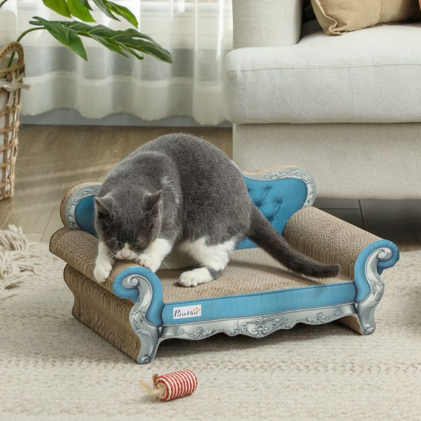 PawHut 2 in 1 Cardboard Cat Scratching Board with Catnip for Indoor Cats - Image 2