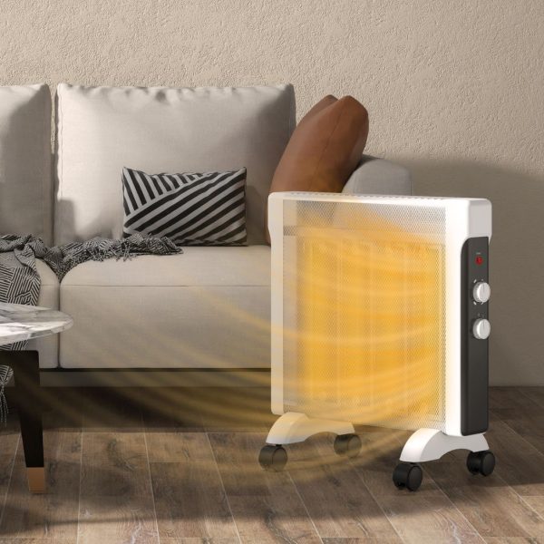 HOMCOM 2000W Panel Heater, Electric Space Heater for Home, White - Image 7