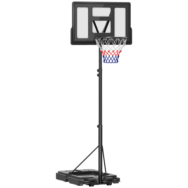 SPORTNOW 2.3-3.05m Basketball Hoop and Stand with Weighted Base and Wheels - Image 2