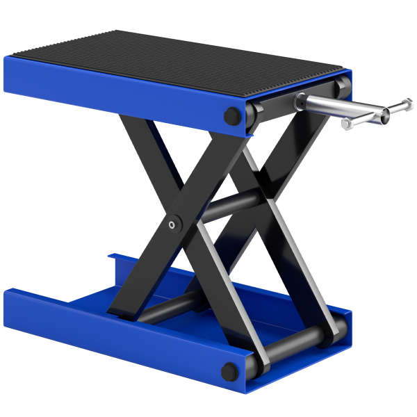 DURHAND 500KG Steel Motorbike Repair Lift X Frame Adjustment Jack, Blue - Image 2
