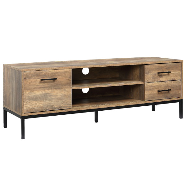 HOMCOM TV Stand for TV up to 50 Inches with Storage Coffee - Image 2