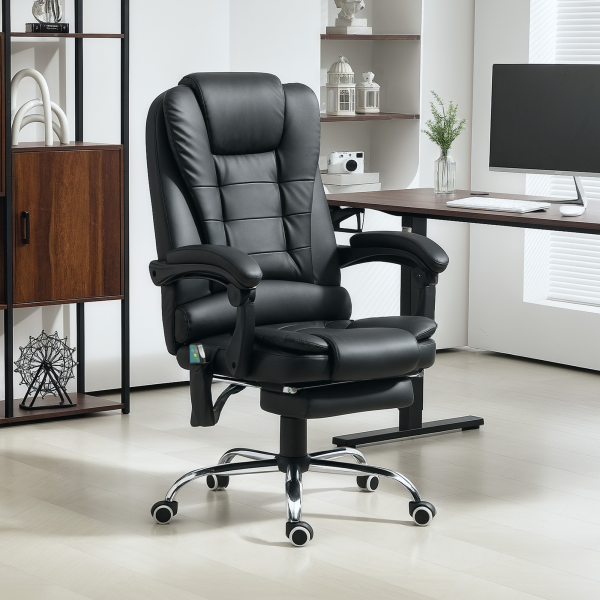 Vinsetto Ergonomic Heated 6 Points Vibration Massage Office Chair Black - Image 3
