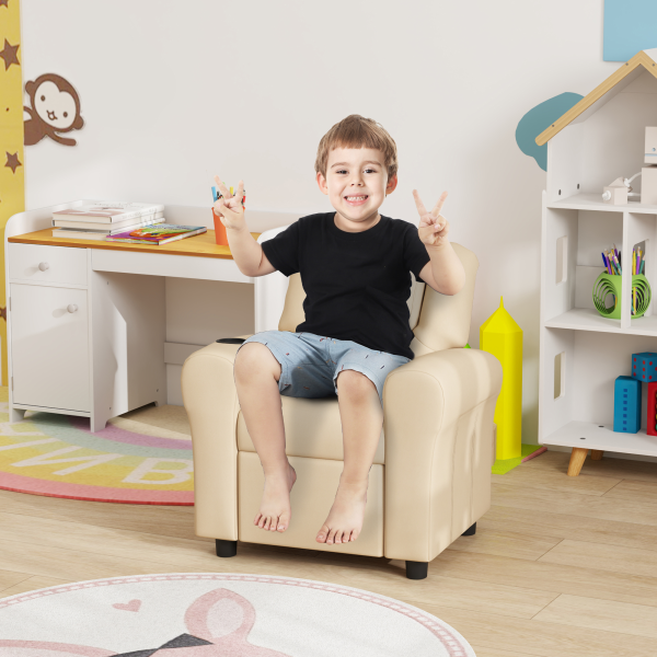HOMCOM Kids Recliner Chair with Adjustable Backrest and Footrest - Image 2