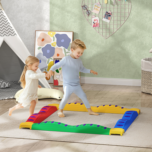 AIYAPLAY 12PCs Kids Balance Beam Stepping Stones with Non-Slip Foot Pads - Image 2