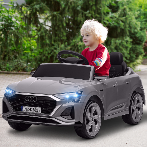 AIYAPLAY Audi Q8 e-tron Sportback Kids Electric Car w/ Remote - Grey - Image 2
