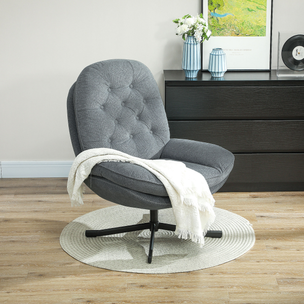 HOMCOM Accent Chair with Water-Repellent Chenille Fabric - Image 2