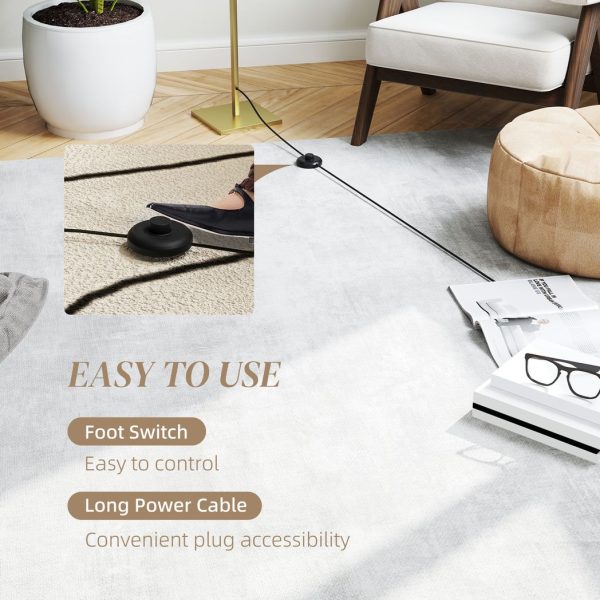 HOMCOM LED Floor Lamp, Standing Lamp with3 Adjustable Brightness Gold Tone - Image 7