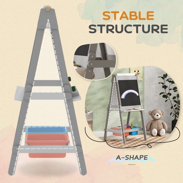 AIYAPLAY Double Sided Art Easel for Kids with Paper Roll - Image 7